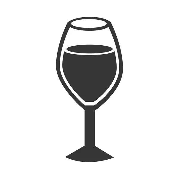 Icono copa de vino aislado — Vector de stock