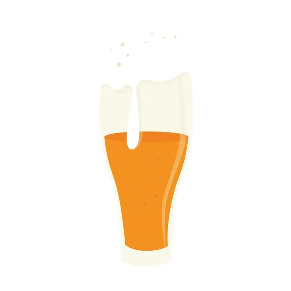 Icône bière boisson liquide isolé — Image vectorielle