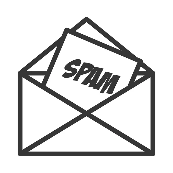 E-Mail-Spam-Nachricht online isoliert — Stockvektor