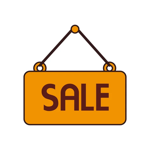 Sale sign advertising promotion isolated — Stock Vector