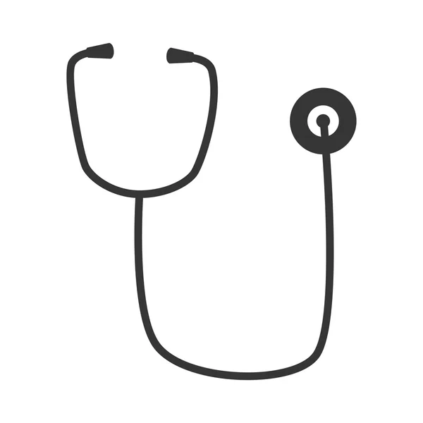 Estetoscopio icono médico aislado — Vector de stock