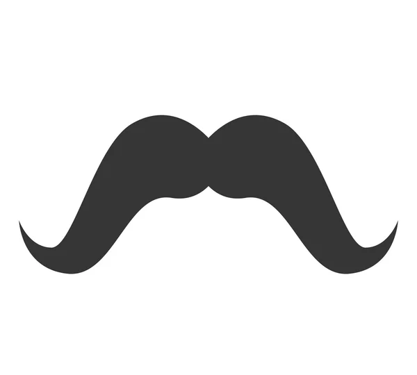 Moustache hair mouth face design — Stock Vector