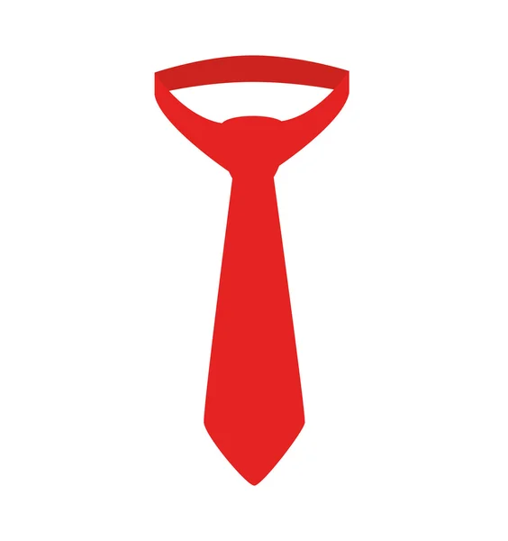 Tie red necktie suit isolated — Stock Vector