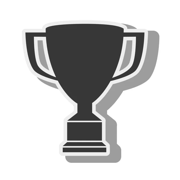 Silhouet trofee win spel kampioen geïsoleerd — Stockvector