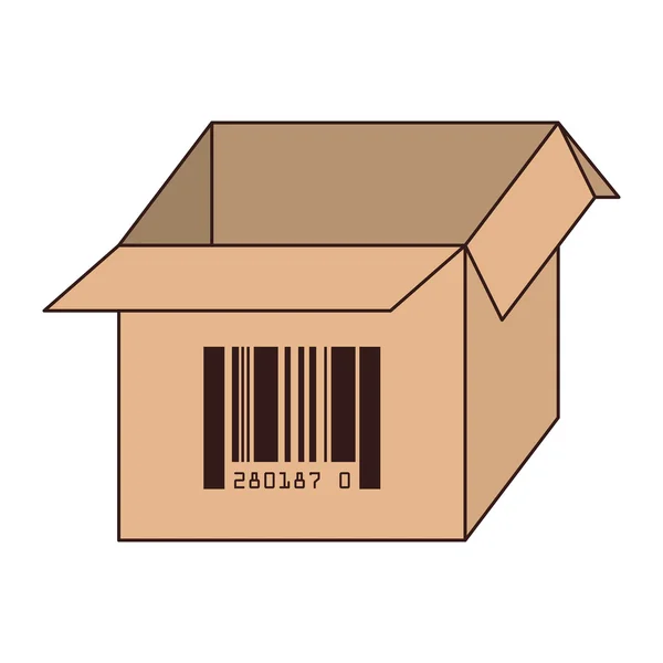 Caja de cartón entrega libre aislado — Vector de stock