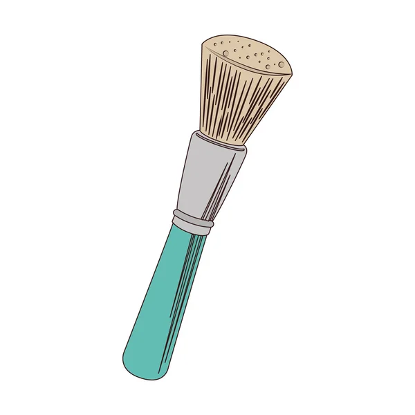 Make-up Pinsel Werkzeug isoliert — Stockvektor