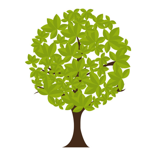 icon tree recycle environment isolated