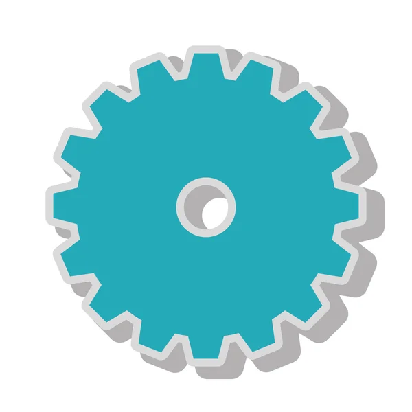 Roue dentée travail d'équipe isolé — Image vectorielle