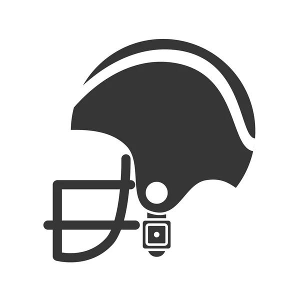 Silhouette Helm American Football isoliert — Stockvektor