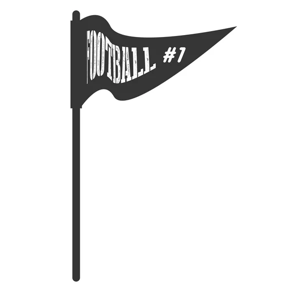 Значок прапор футбол американський ізольований — стоковий вектор
