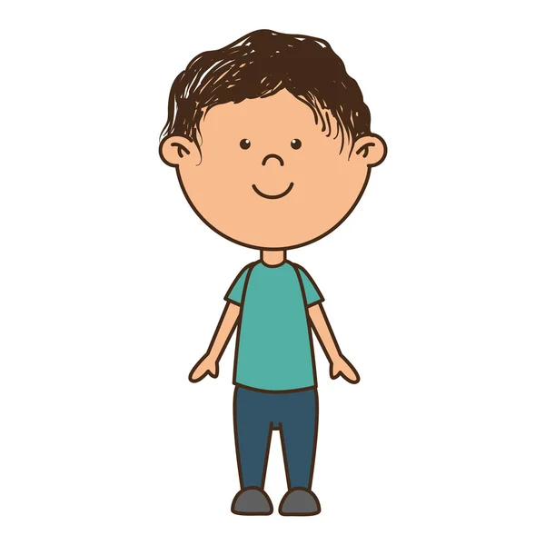 Kid smiling cartoon — Stock Vector