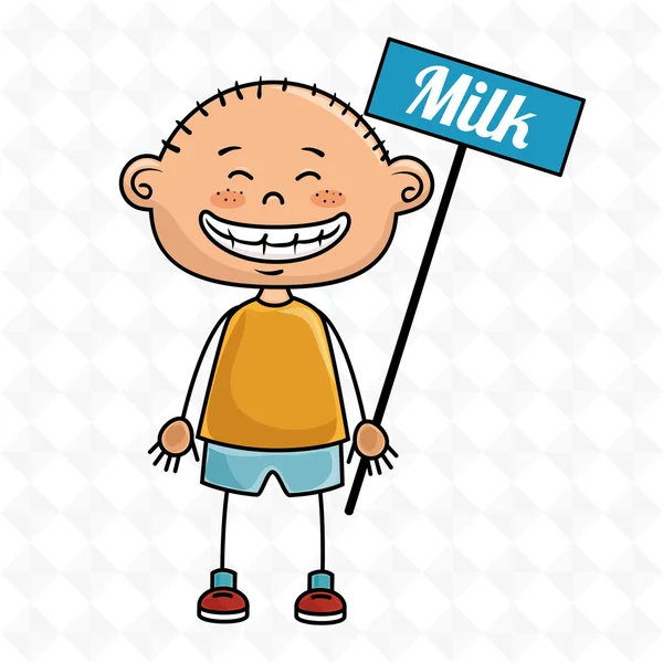 Κουτί γάλα αγόρι — Διανυσματικό Αρχείο