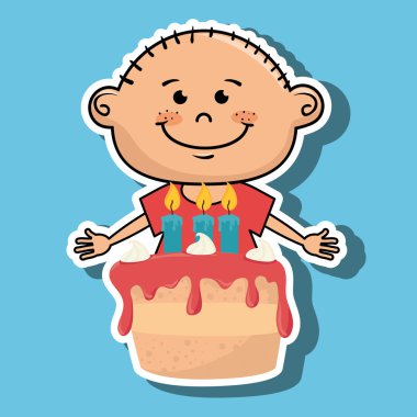 Oğlum pasta tatlı mumlar