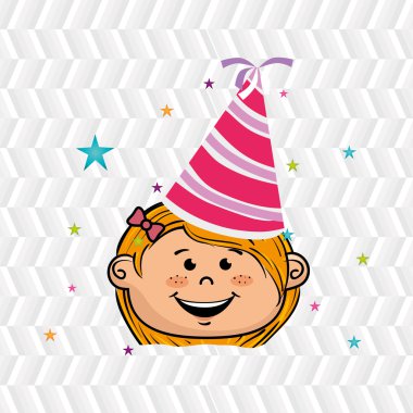 Kız çizgi film şapka partisi