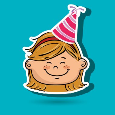 Kız çizgi film şapka partisi