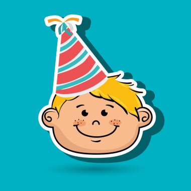 çocuk parti şapka çizgi film