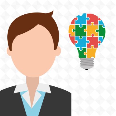 Smartphone adam fikir simgesi