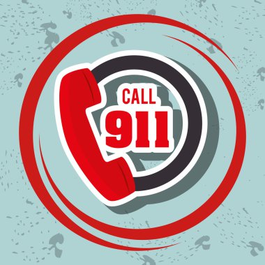 call 911 emergency phone clipart