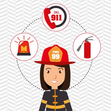 kadın itfaiyeci söndürücü