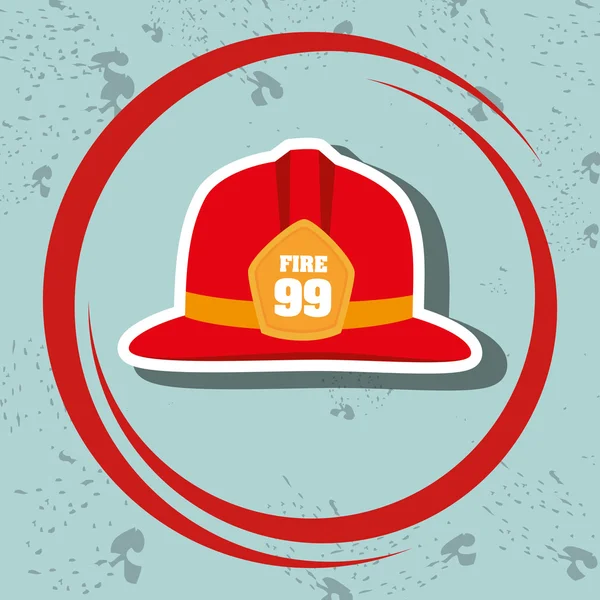Sisak tűzoltó kalap ikon — Stock Vector