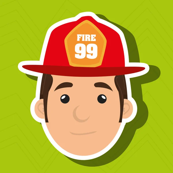 Pompier service incendie — Image vectorielle