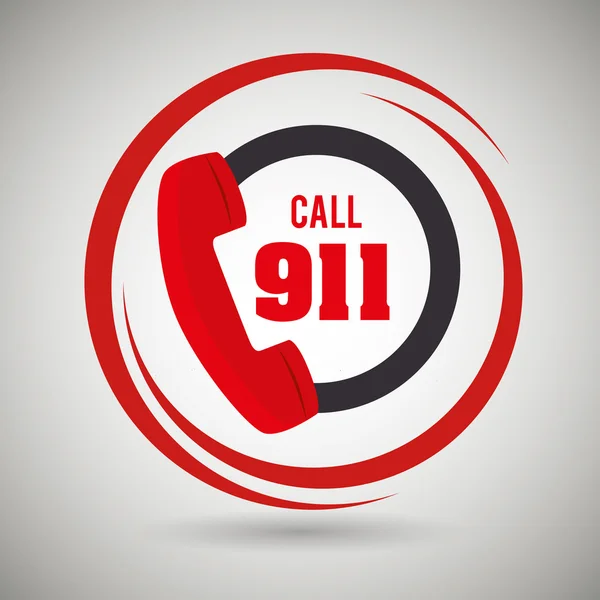 Composez le téléphone d'urgence 911 — Image vectorielle