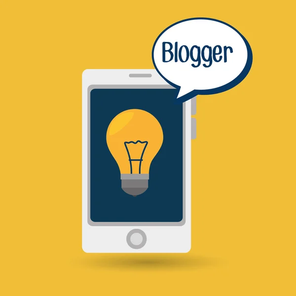 Pictogram voor Blogger web internet — Stockvector