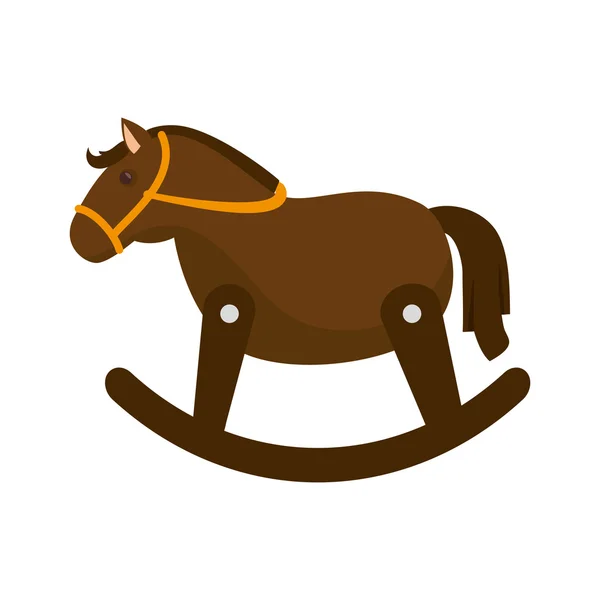 Dřevěná koňská hračka — Stockový vektor