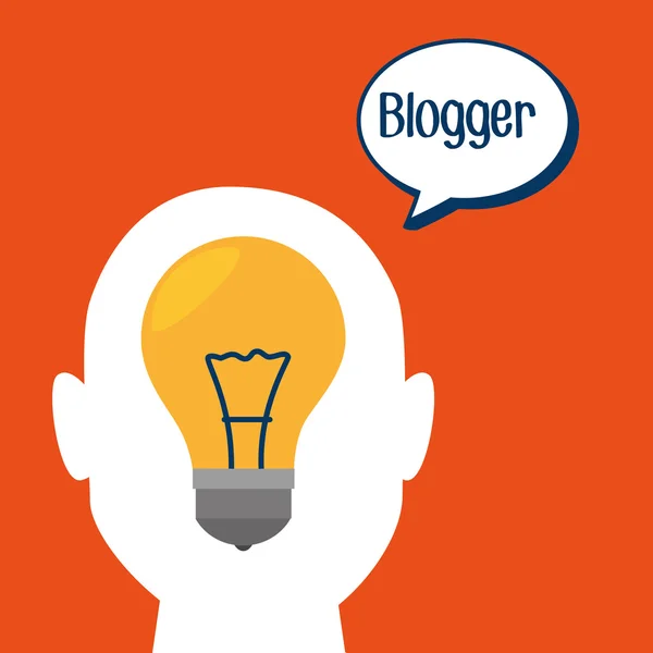 Иконка интернет-блоггера — стоковый вектор