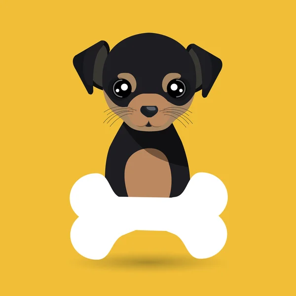 Dog pet bone icon — Stock Vector