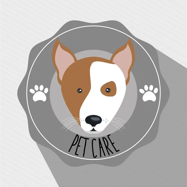 Hond dierenverzorging pictogram — Stockvector