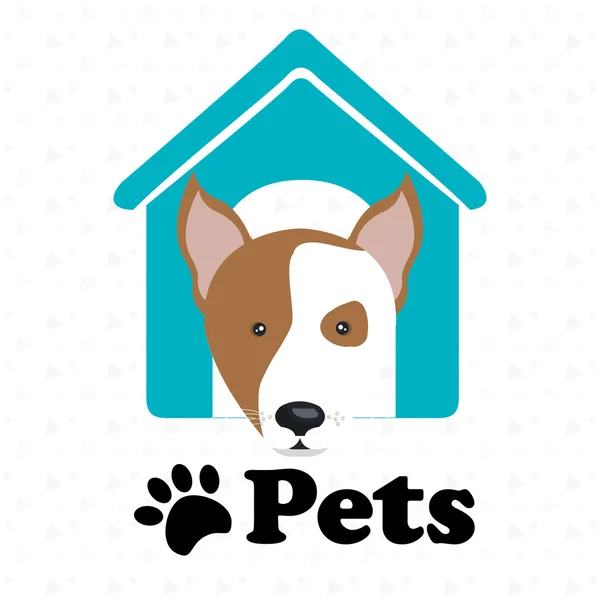 Perro mascotas casa icono — Archivo Imágenes Vectoriales