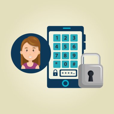 kadın smartphone şifre