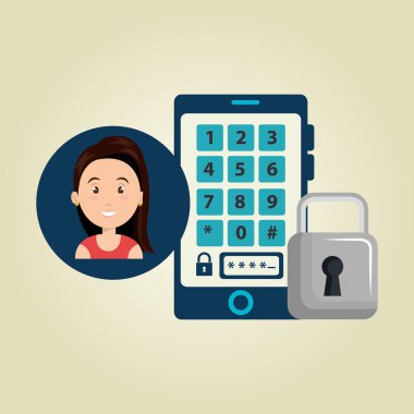 kadın smartphone şifre