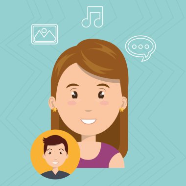 kadın konuşmak kabarcık müzik