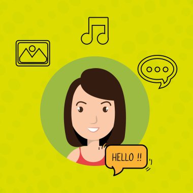 kadın konuşmak kabarcık müzik