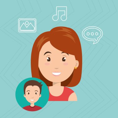 kadın konuşmak kabarcık müzik