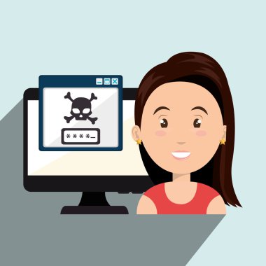 kadın pc virüs çizmek