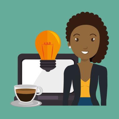 kadın dizüstü fikir kahve