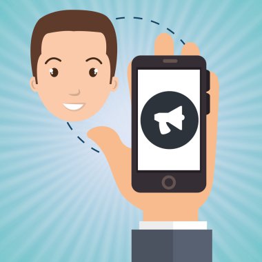 Smartphone adam medya el