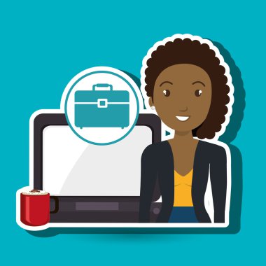 kadın laptop saat fikir