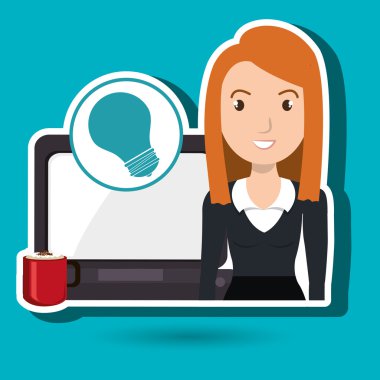 kadın laptop saat fikir