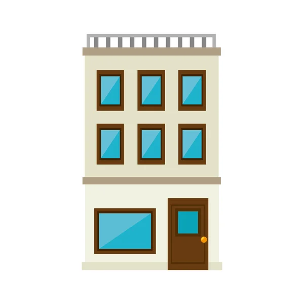 Immeuble appartement design — Image vectorielle