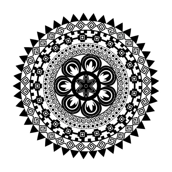 Boho decoração mandala nativa — Vetor de Stock