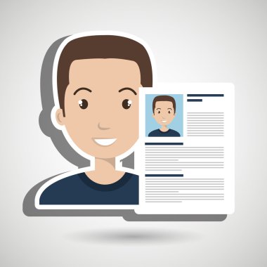 CV özgeçmiş adam simgesi