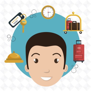 çalışan otel binası simgesi