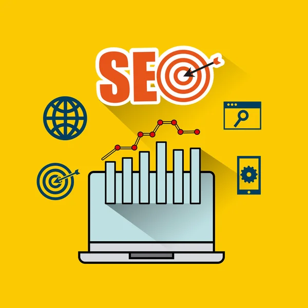 Design della tecnologia seo — Vettoriale Stock