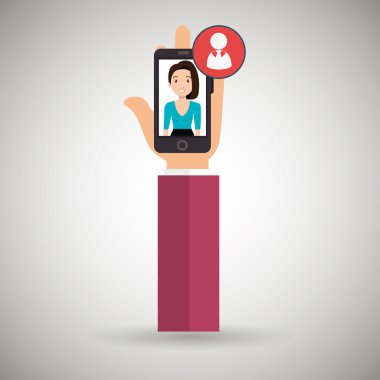 el cep telefonu kadın simgesi