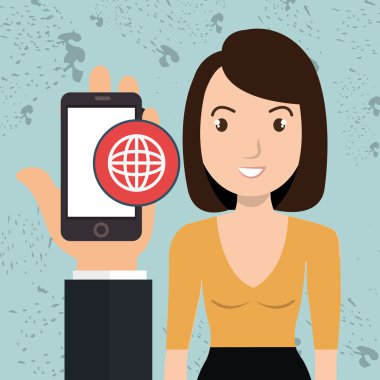 el cep telefonu kadın simgesi