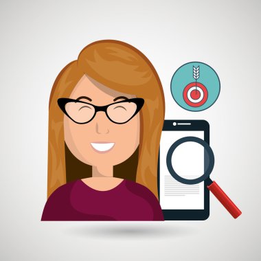 Kadın akıllı telefon arama hedef